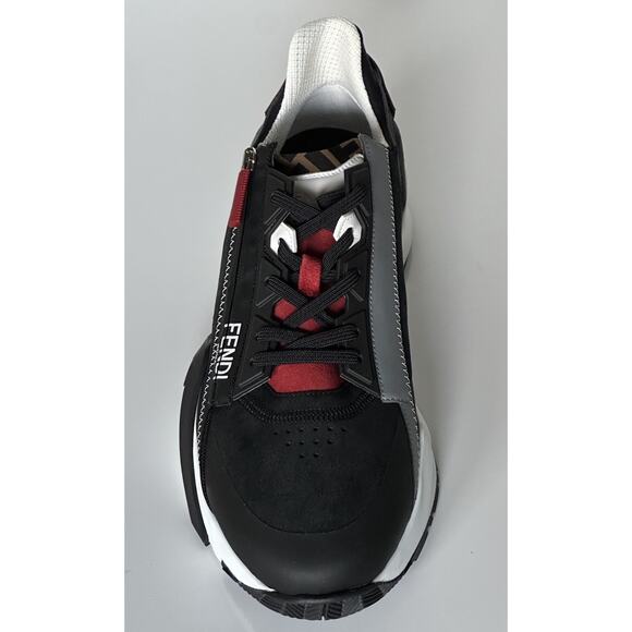 NIB $930 Fendi Flow Men\'s Leather/Fabric Sneakers Black 11 US (44 Eu) 7E1392 IT main image 11